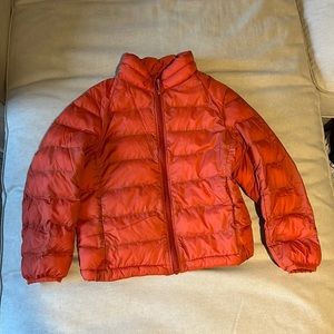 Uniqlo kids orange puffer jacket